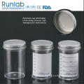 FDA and Ce Approved 100ml Containers with Metal Flowed Seal Inert Liner Cap